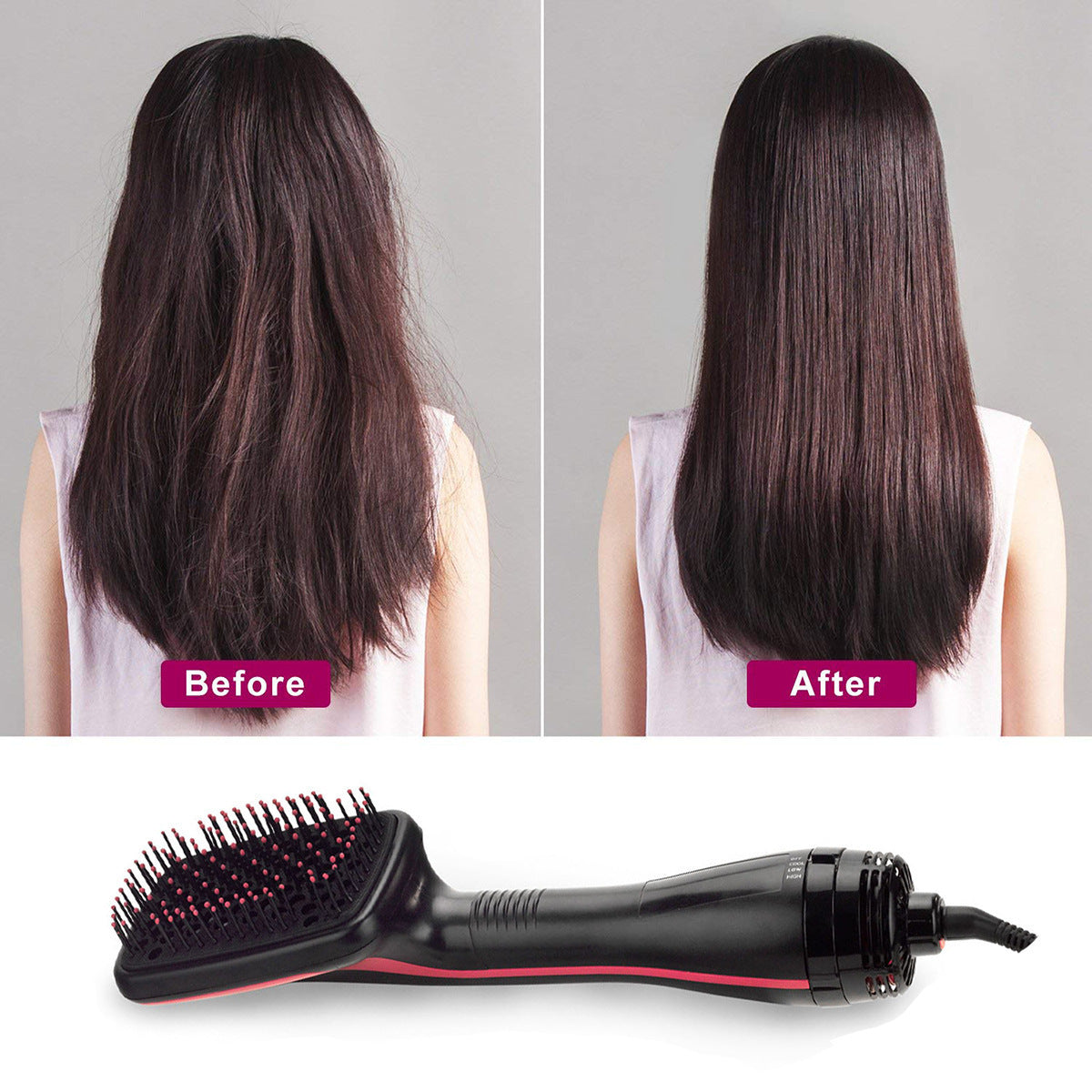 Electric Hair Dryer Comb 2 In 1