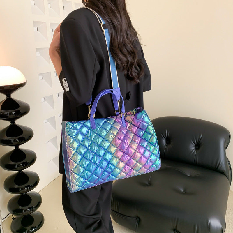 Women's Colorful Large Capacity Diamond Embroidery Thread Handbag