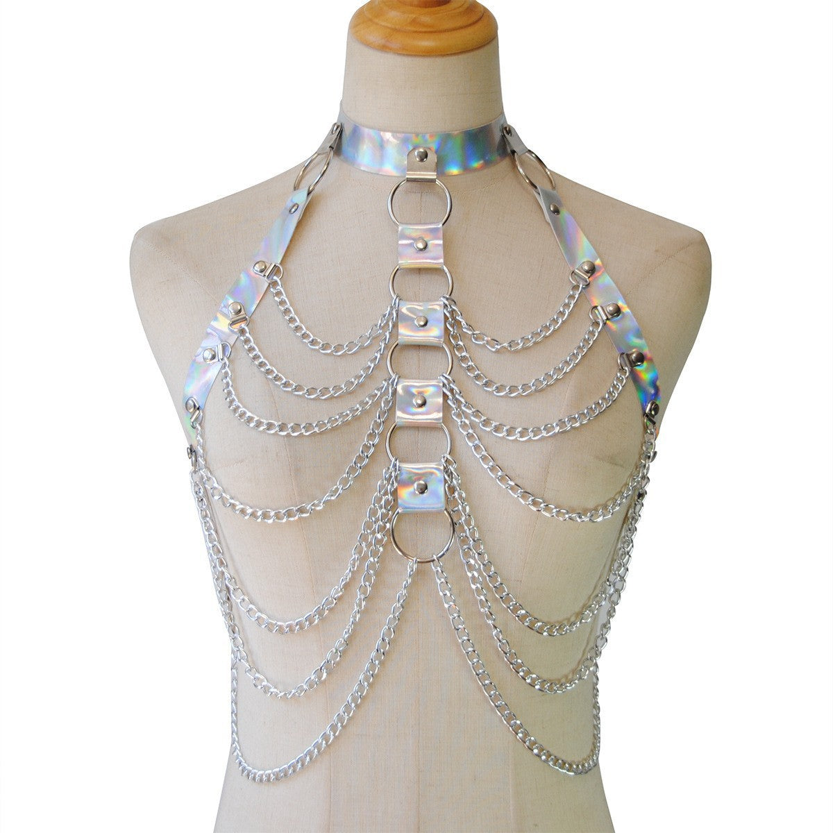 Laser Women's Chest Jewelry Body Chain Set